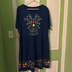 Cotton mid length dress